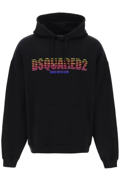 Dsquared2 Loose Fit Hoodie In Black