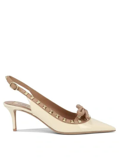 Valentino Garavani Woman Slingback Woman White Pumps In Cream