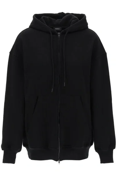 Wardrobe.nyc Oversized Cotton Hoodie In Black