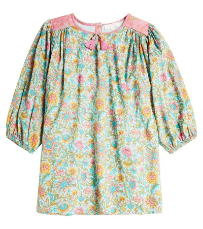 Louise Misha Kids' Eugenie Floral Cotton Dress In Multicoloured