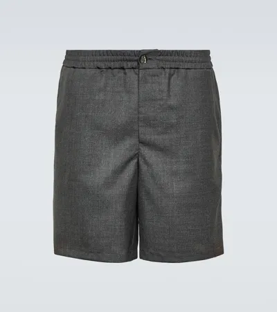 Ami Alexandre Mattiussi Virgin Wool Shorts In Grey