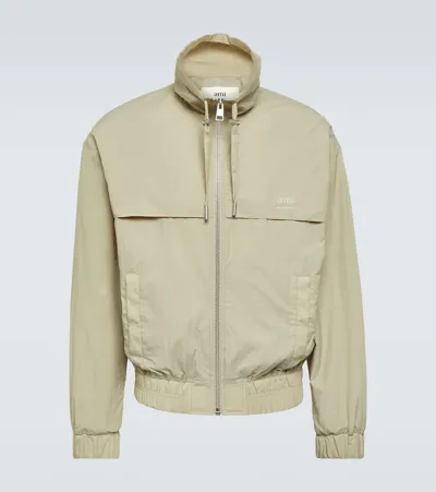 Ami Alexandre Mattiussi Technical Zip-up Jacket In Green