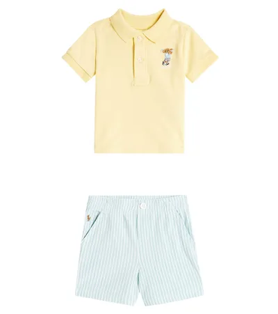 Polo Ralph Lauren Baby Set Aus Polohemd Und Shorts In Yellow