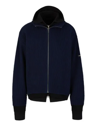 Balenciaga Layered Zip In Navy