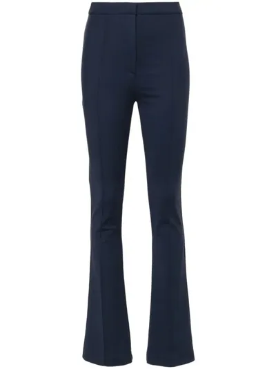 Patrizia Pepe Slim-leg Flared Trousers In Blue