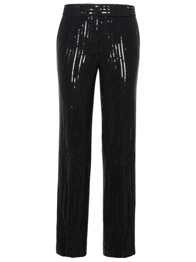 Michael Michael Kors High-waisted Sequin Trousers In Black