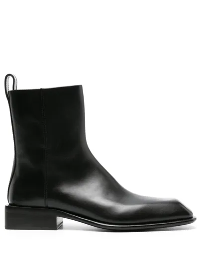 Alexander Wang Black Throttle 35 Leather Boots