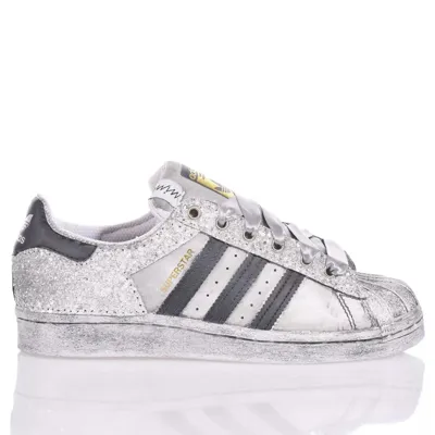 Mimanera Adidas Superstar Bright Silver Custom In Gray