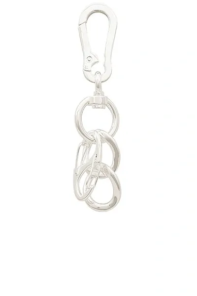 Martine Ali Silver Coated Bias Keychain