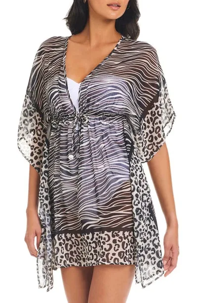 Bleu By Rod Beattie Rod Beattie Animal Instinct Chiffon Cover-up Dress In Multi