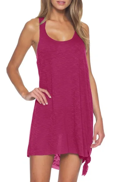 Becca It's A Breeze Twist Back Cover-up Dress In Wine