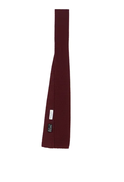 Boglioli Knitted Tie In Bordeaux