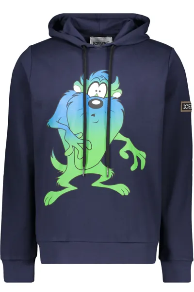 Iceberg Printed Hoodie In Blue