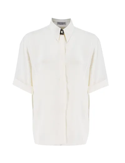 Brunello Cucinelli Blouse In Naturale