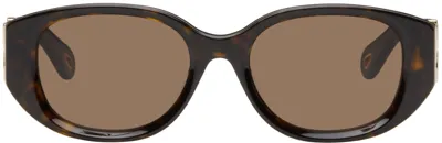 Chloé Tortoiseshell Marcie Sunglasses In 002 Havana