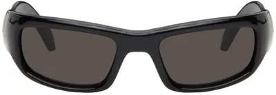 Balenciaga Black Hamptons Rectangle Sunglasses In 001 Black