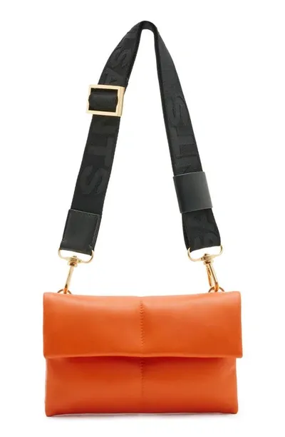 Allsaints Quilted Ezra Cross-body Bag In Pyrrole Orange