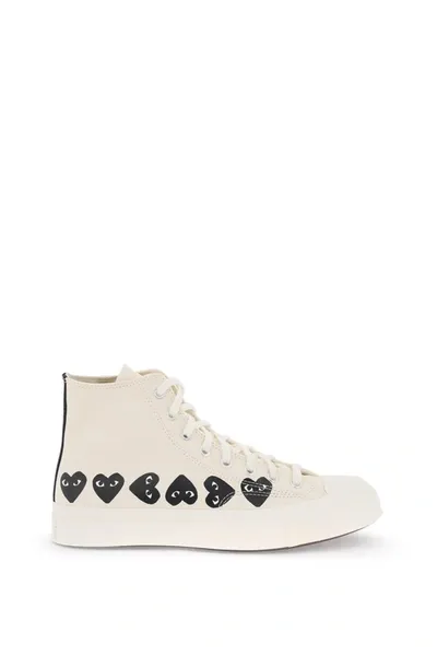 Comme Des Garçons Play Multi Heart Converse X Comme Des Gar S Play Hi-top Sneakers In  White