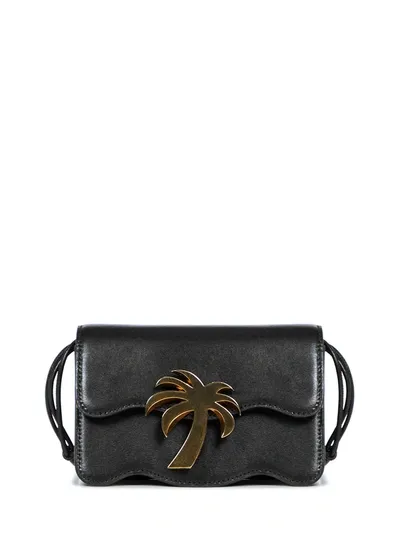 Palm Angels Women Palm Beach Bag Mini Black Gold