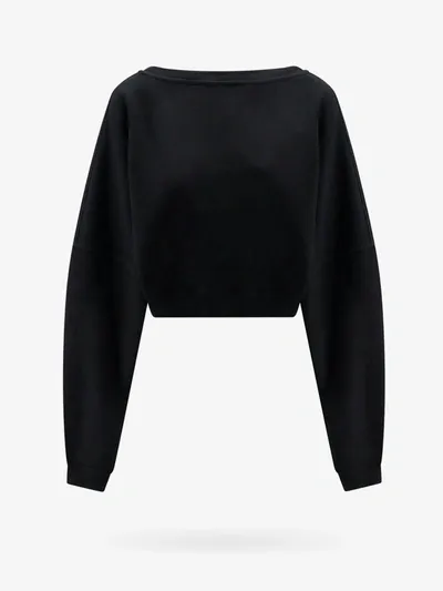 Saint Laurent Woman Sweatshirt Woman Black Leggings