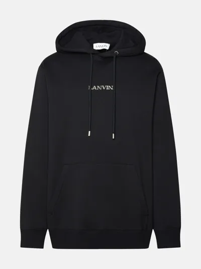 Lanvin Felpa Capp.logo In Black