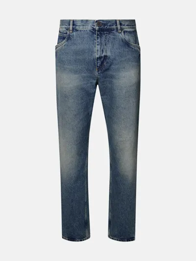 Balmain Blue Cotton Jeans