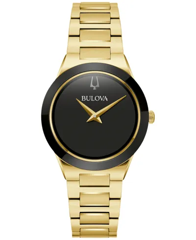 Bulova Women's Modern Millennia Gold-tone Stainless Steel Bracelet Watch 32mm