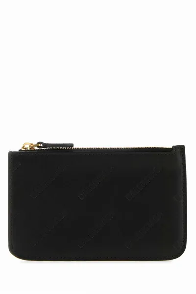 Balenciaga Logo Detailed Wallet In Black