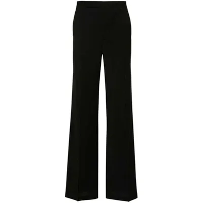 Rick Owens Straight-leg Wool Tailored Trousers In Black