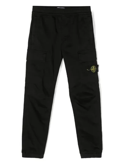 Stone Island Junior Pants Regular Taperded In Navy