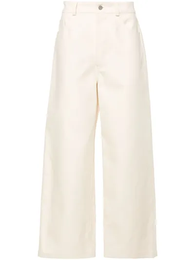 Nanushka Juran High-waist Wide-leg Trousers In Neutrals