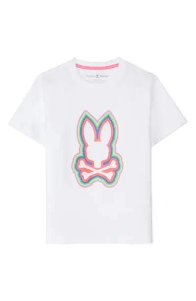 Psycho Bunny Kids' Maybrook Graphic T-shirt In White