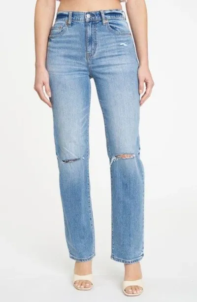 Daze Sun Ripped High Waist Dad Jeans In Multi