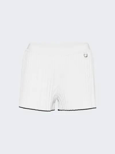 Jacquemus Le Short Maille Plisse Shorts In White