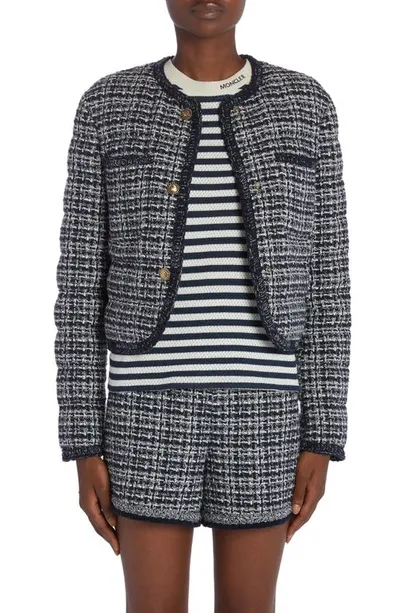 Zegna Eliadi Tweed Jacket In Navy