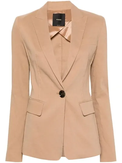 Pinko Blazer With Pleats In Beige