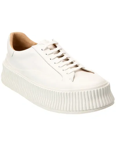 Jil Sander Leather Sneaker In White