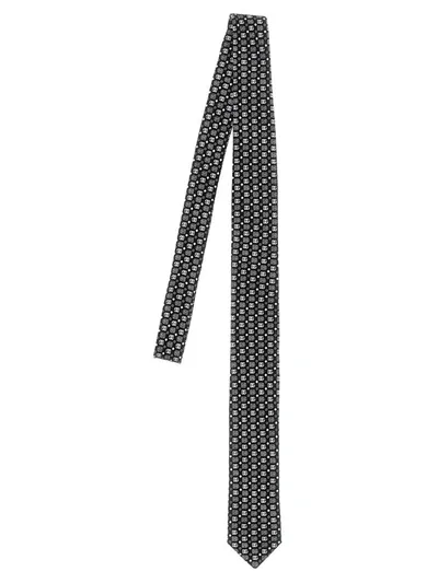 Dolce & Gabbana Logo Tie In White/black