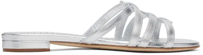 Manolo Blahnik Silver Riran Sandals