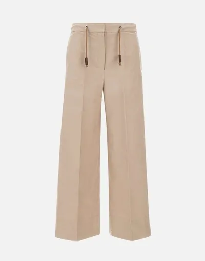 's Max Mara Ottavo Waterproof Twill Trousers In Beige