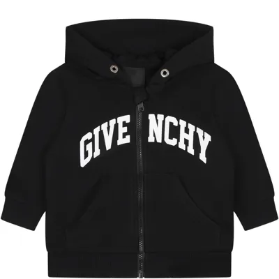 Givenchy Black Sweatshirt For Baby Boy With Logo