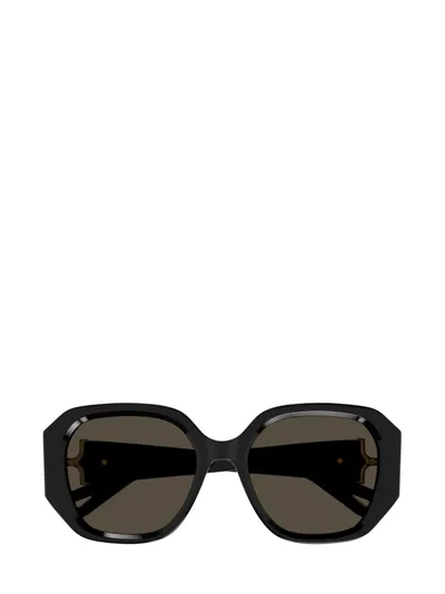 Chloé Eyewear Geometric Frame Sunglasses In Black