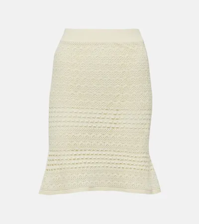 Tom Ford Crochet Miniskirt In White