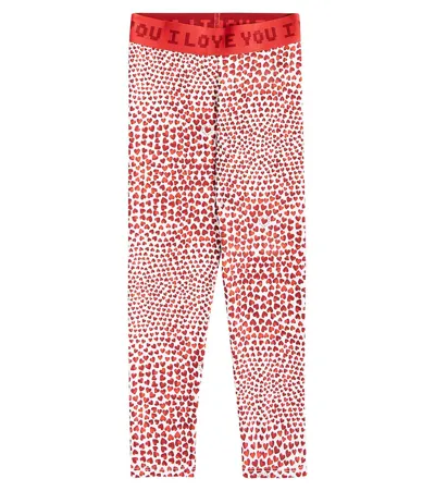 Stella Mccartney Kids' Printed Leggings In High Summer Hearts