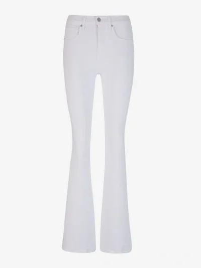 Veronica Beard Stretch Flare Jeans In Blanc