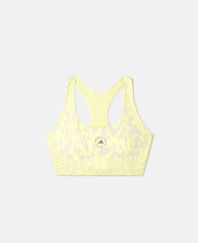 Stella Mccartney Truepurpose Power Impact Medium Support Sports Bra In Blush Yellow/chalk Pearl