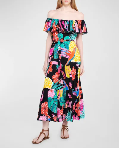 Paolita Amazonia Bianca Off-shoulder Maxi Dress