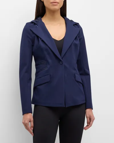 Blanc Noir Gayatri Hooded Blazer In Chalk