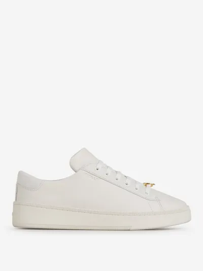 Bally Ryver Leather Sneakers In White