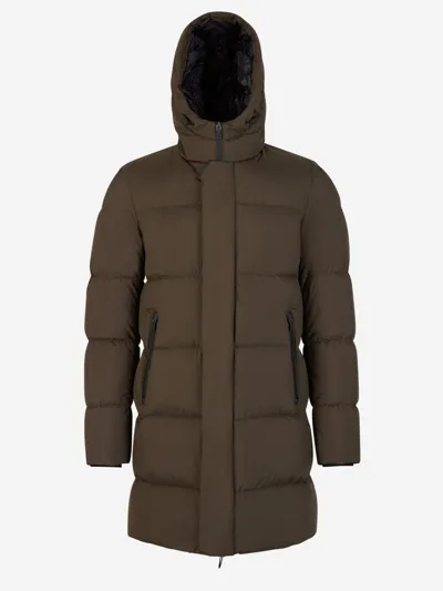 Herno Hooded Padded Jacket In Green